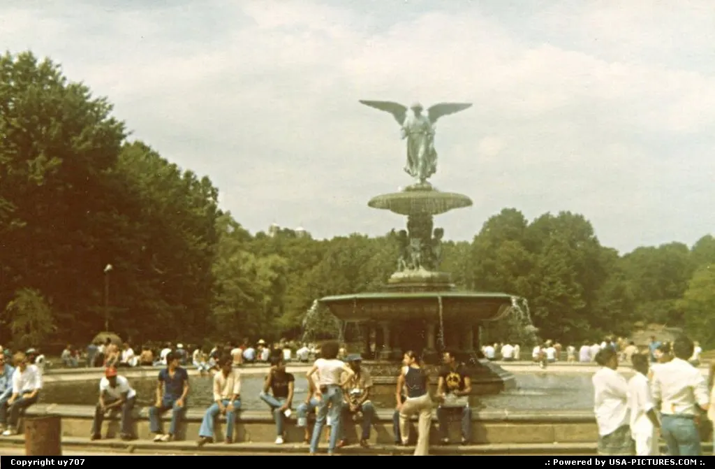 Fountains are always popular gathering points