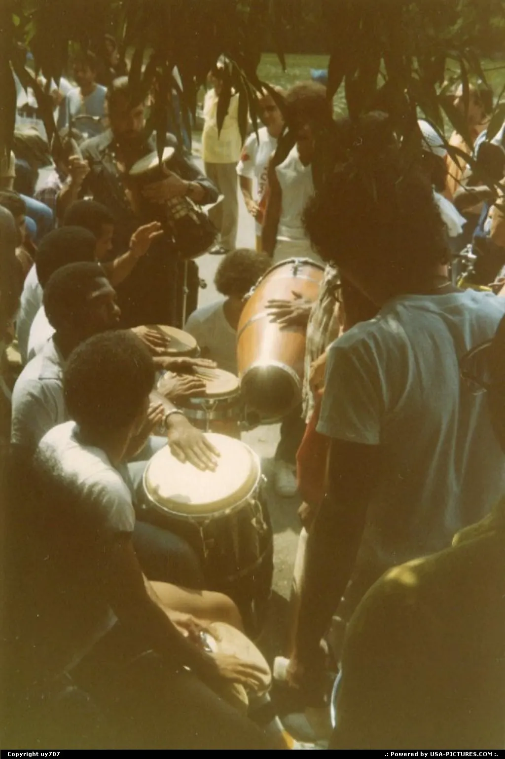 Drummers on location.