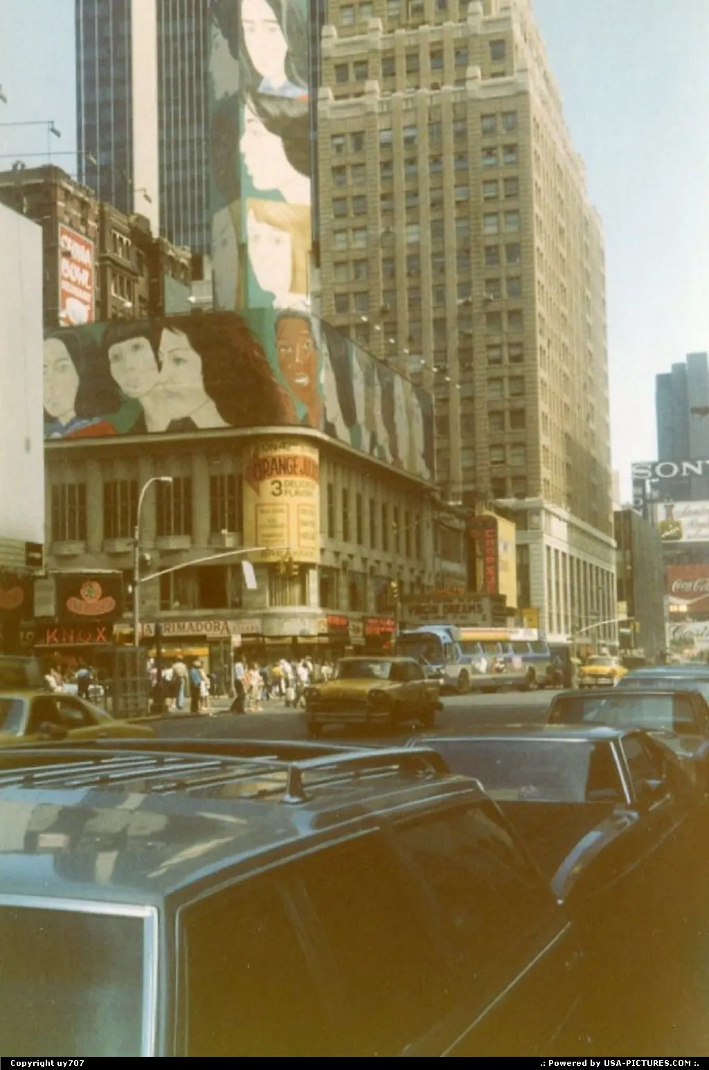Streets of New York,a closer look on the traffic reveals a couple of Checker cabs which...