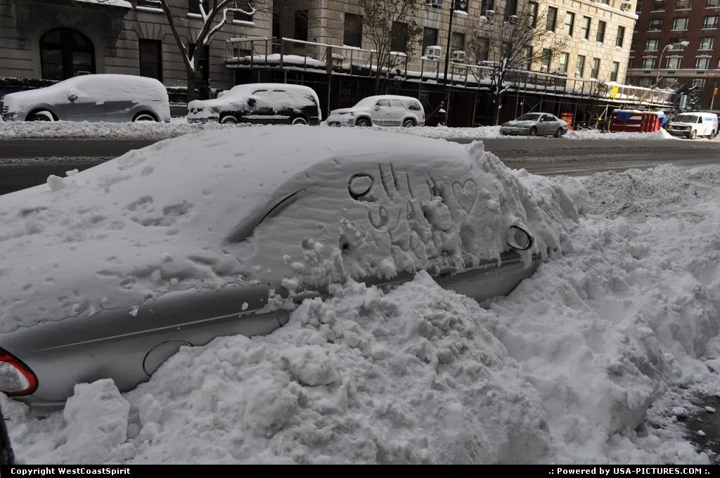 The day after the blizzard storm.