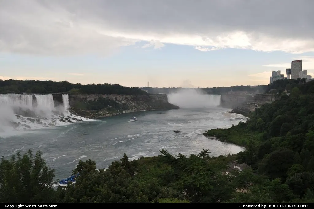Gorgeous Niagara Falls (American part), taken from Canada