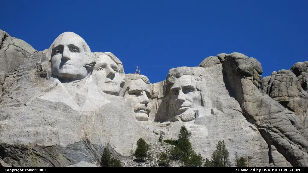 Mount Rushmore National Memorial. Washington - Jefferson - Roosevelt - Lincoln