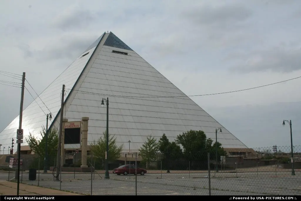 The Pyramid, world famous arena near downtown, along the Mississippi River.