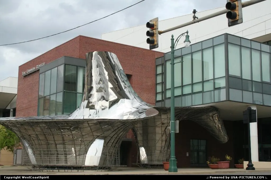 Closeup of this massive sculpture at the Cannon Center, downtown.