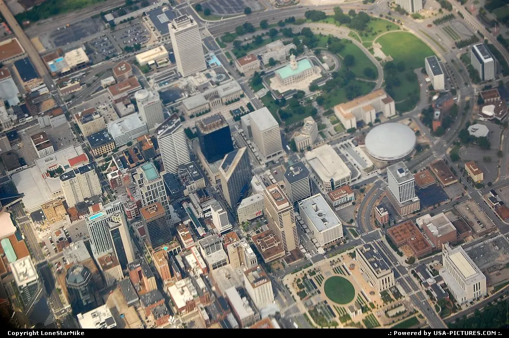 Flying over downtown Nashville