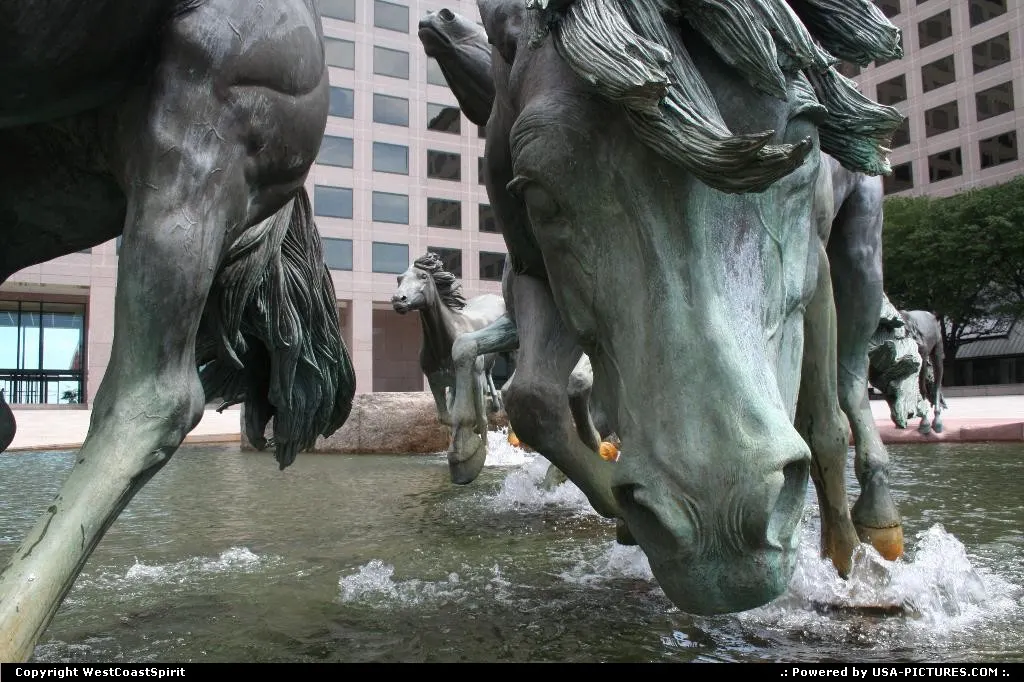 The Mustangs of Las Colinas. Irving, Texas. Such a nice and huge bronze sculture!