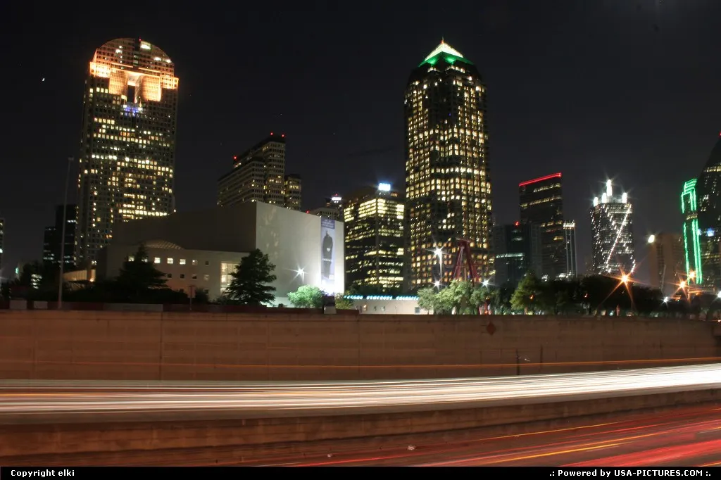 Night view of downtown dallas