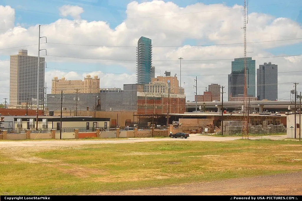 Fort Worth Skyline from Amtrak's Texas Eagle