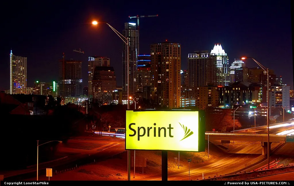 Austin skyline from I35 & Riverside