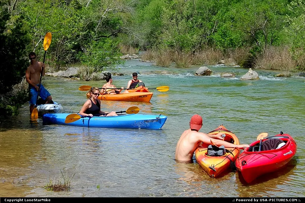 Kayakers along the Barton Creek Greenbelt