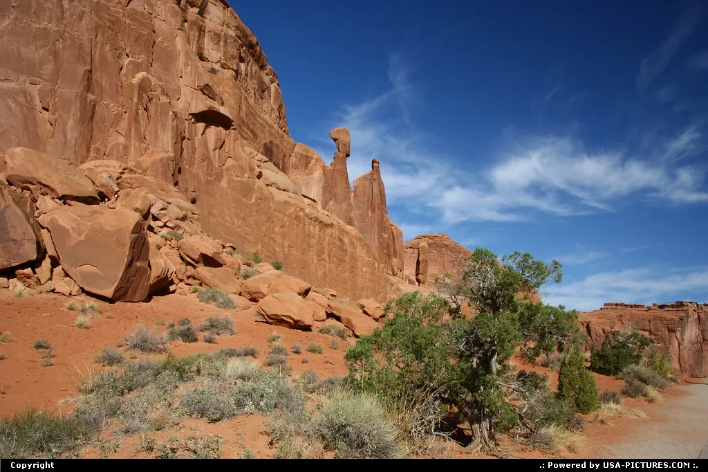 Entering Arches National Park.