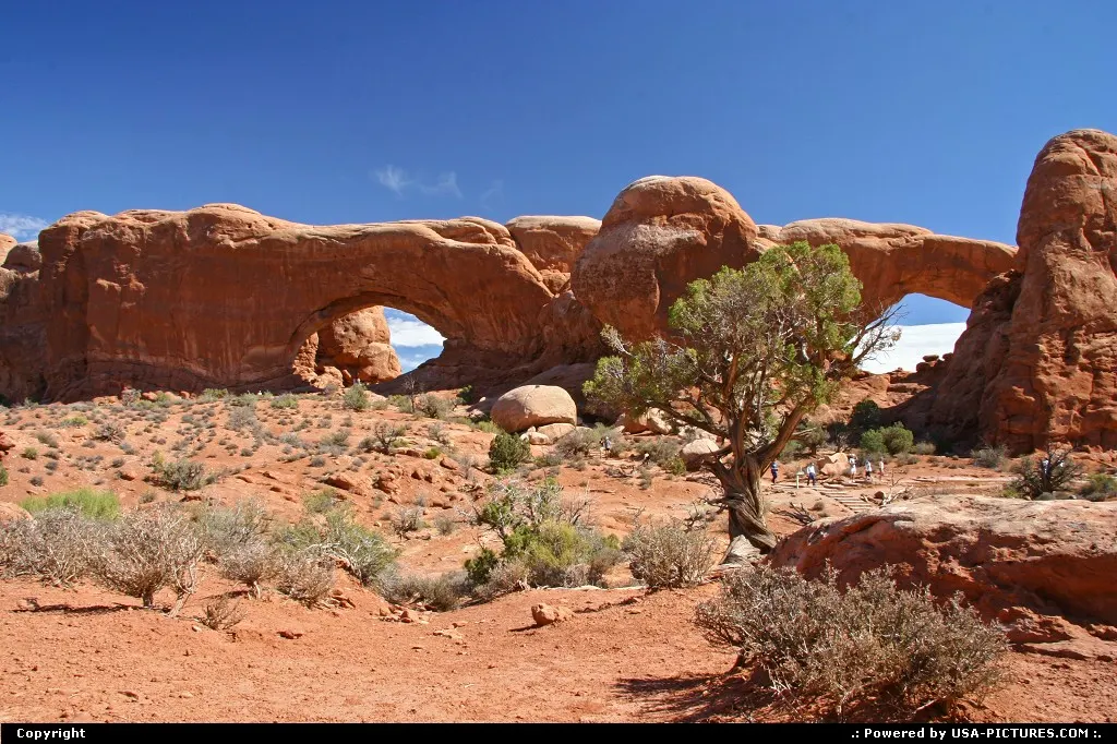 North and South Windows, Arches National Park.