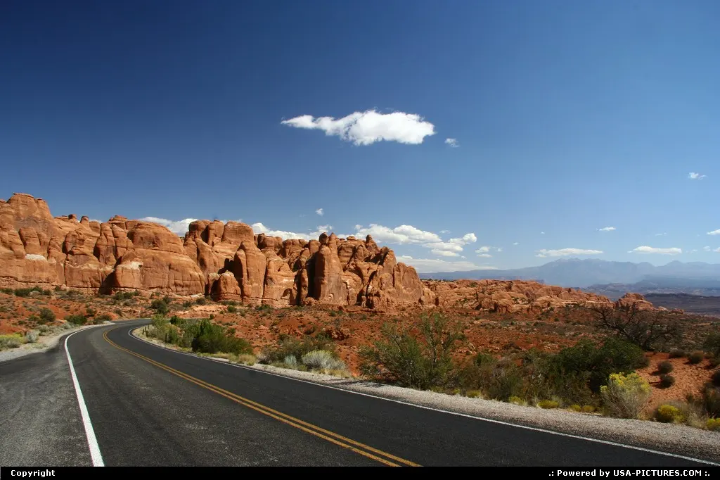 On the scenic roads of Arches NP.