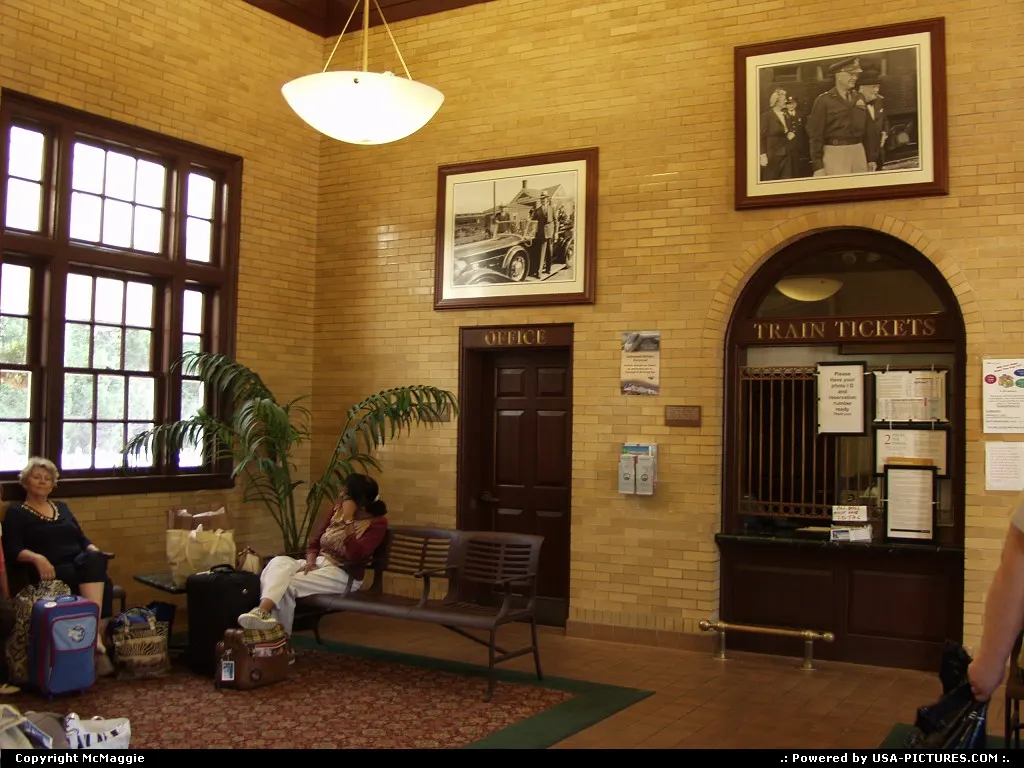 Amtrak train station, Williamsburg, Virginia, USA.