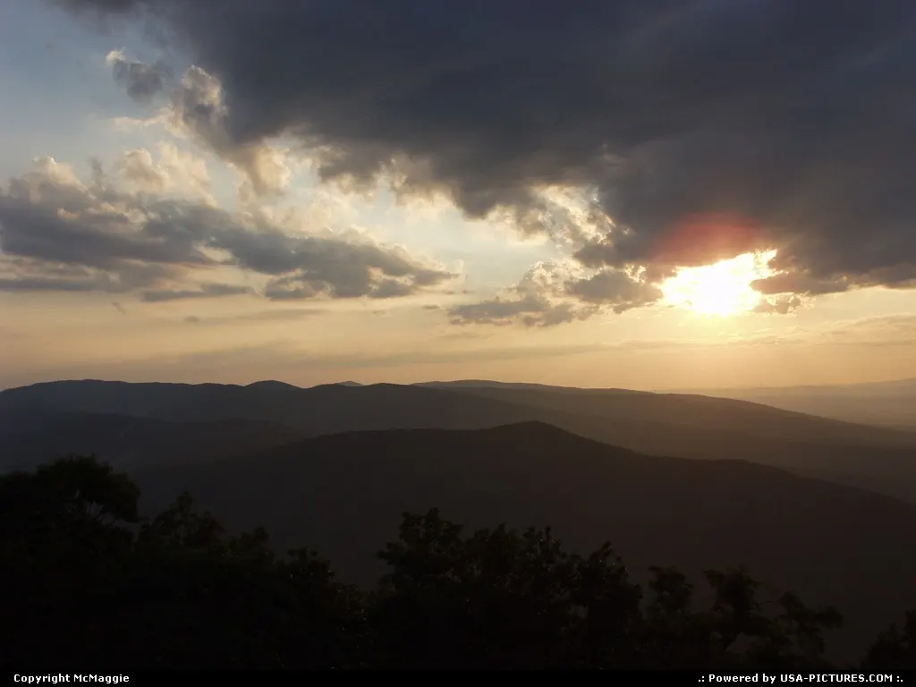 Sunset, Rock Point Overlook, (outside Waynesboro, Virginia), Blue Ridge Parkway, Appala...