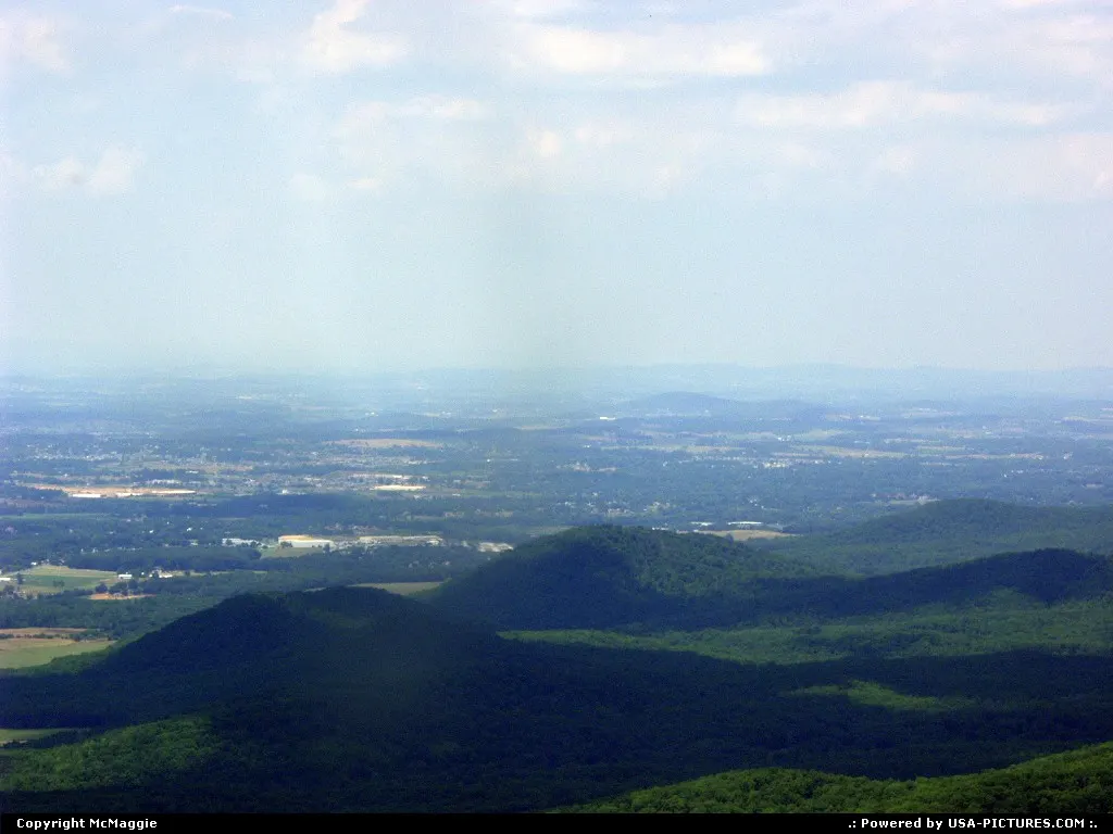 Shenandoah Valley, outside Charlottesville, Virginia, off Skyline Drive, approaching Bl...