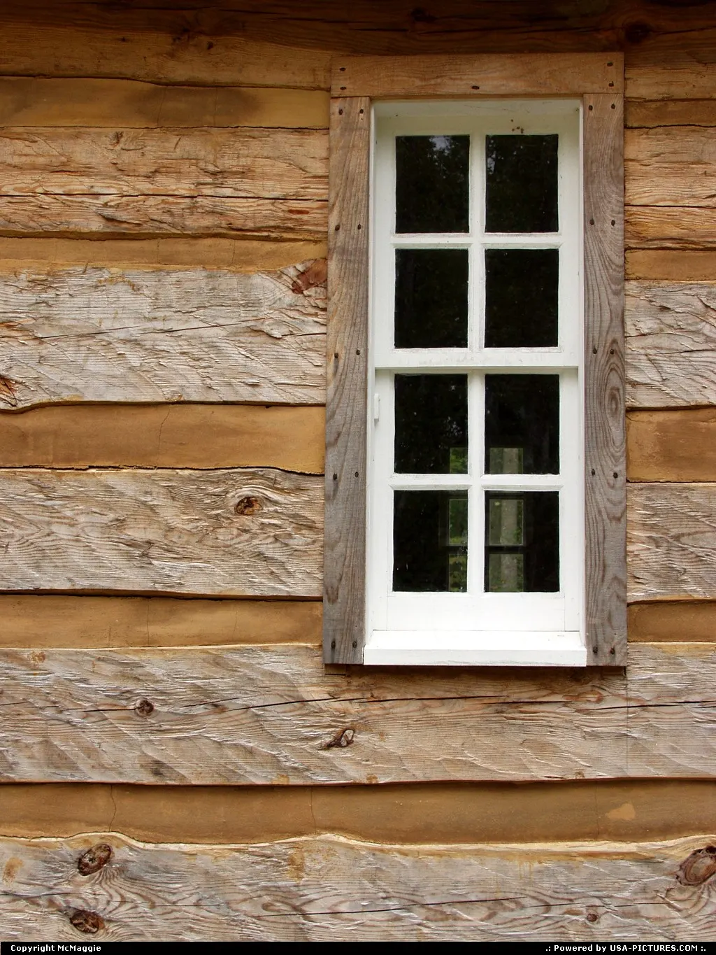 Brown House window detail, Freedom Park, free black settlement, James City County, Will...