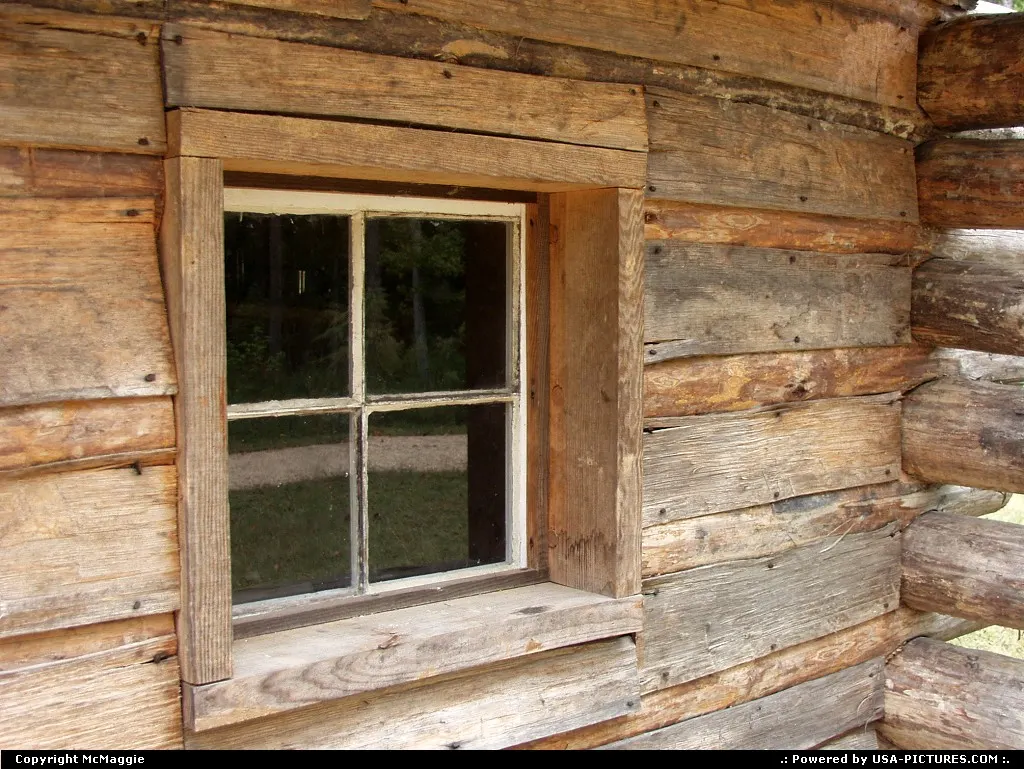 Jackson House window detail, Freedom Park, free black settlement, James City County, Wi...