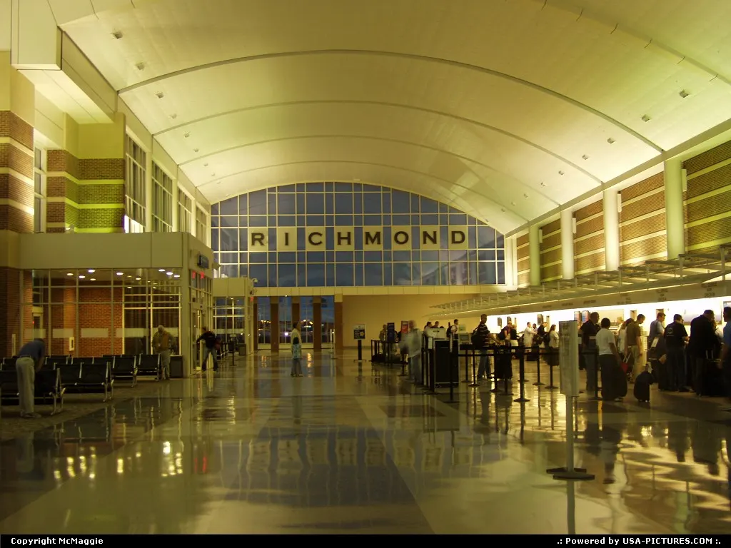 Lobby,Richmond International Airport, Richmond, Sandston, Virginia.