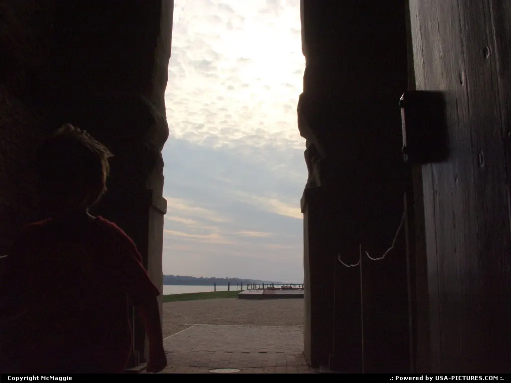 View of James River from Jamestown Memorial Church, Jamestown Island, Jamestown, Virginia.