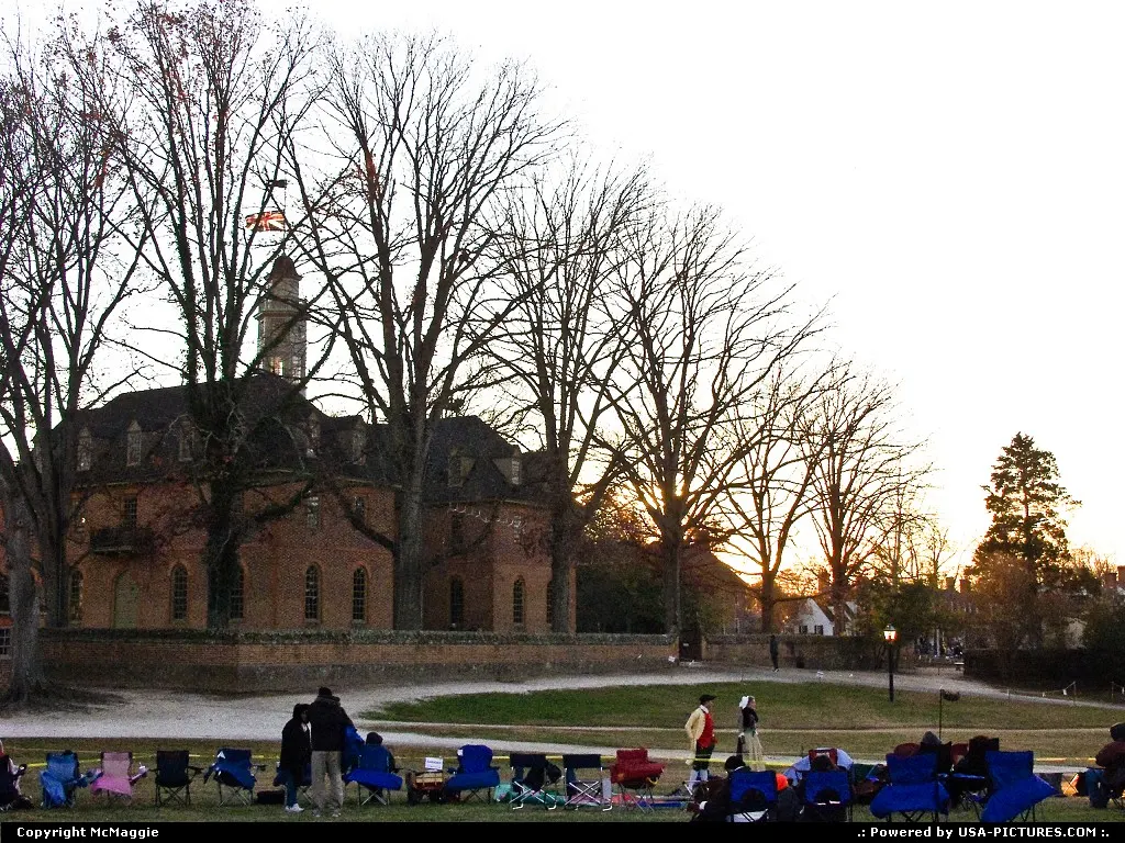 Capitol Building, Colonial Williamsburg, Williamsburg, Virginia, fireworks, Grand Illum...