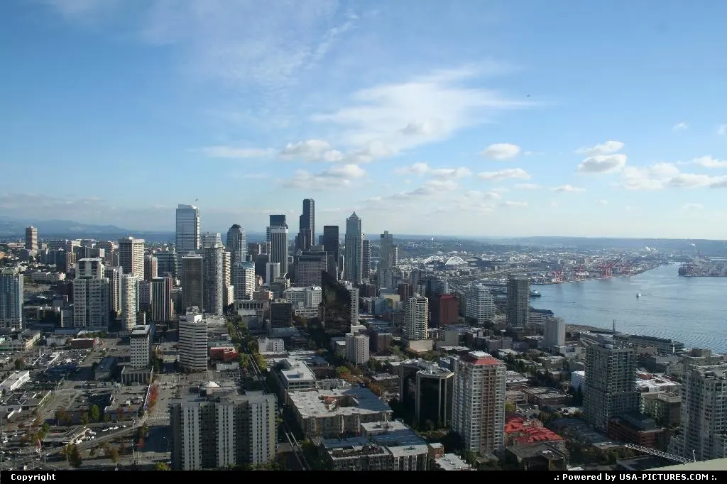 Seattle downtown overview, from the Space Needle.