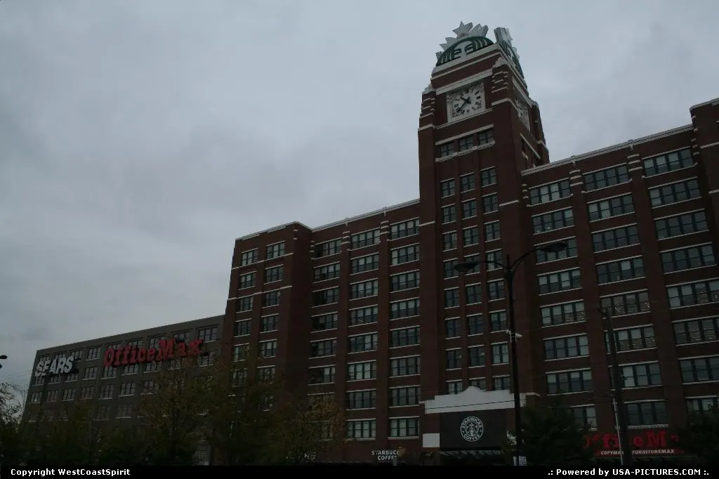 Starbucks coffee headquarters, located in the old Sears / Roebuck and Co.