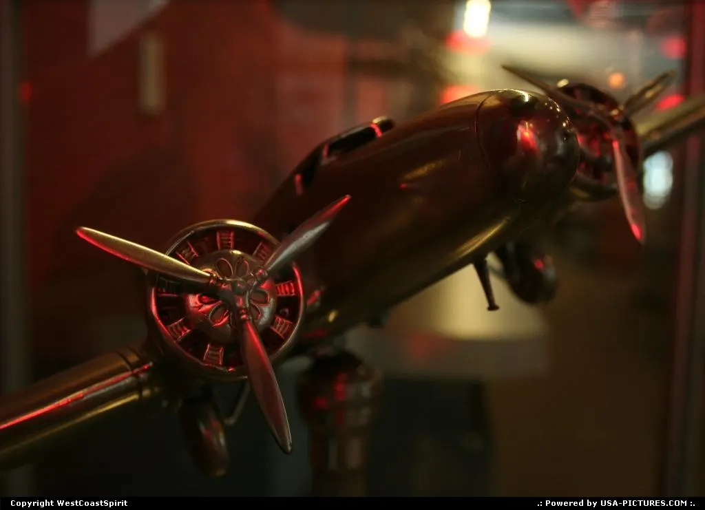 A wonderful Boeing 247 mock up proudly displayed at the entrance of the Boeing gift sho...