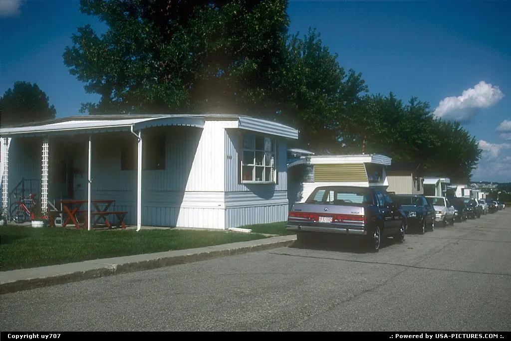 A street across Mobile Home City