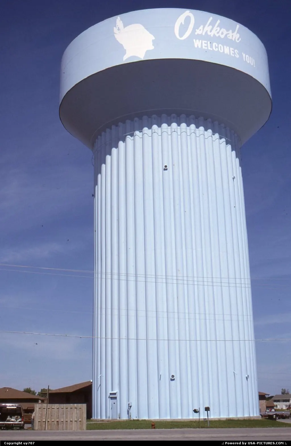 Most water tanks across the US sit on an assembly of apparent iron pilars.