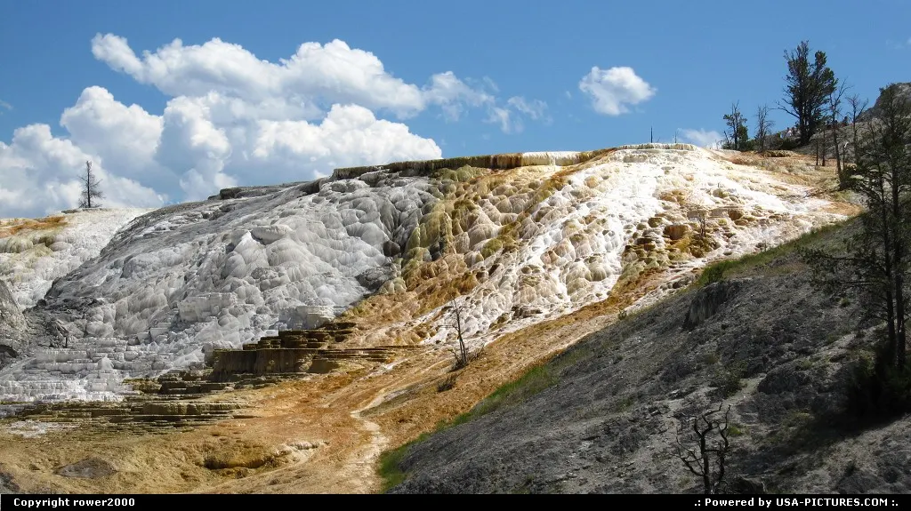 Minerva Terrace at Mammoth Hot Springs.